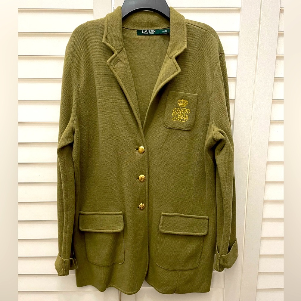 Lauren Ralph Lauren • 100% Cotton Sweater Cardigan • Size M